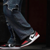 Кроссовки Jordan Air Jordan 1 Low "Bred Toe" 553558-161 (white-black-varsity red)