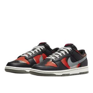 Кроссовки Nike Dunk Low Retro PRM "Graffiti Black Red" DM0108-001 (black-tumbled grey)