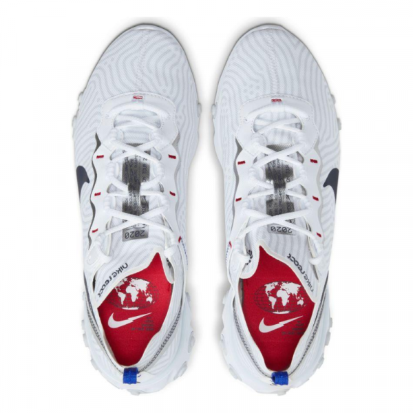 Кроссовки Nike React Element 55 CW7576-100 (white-midnight navy-bright blue)