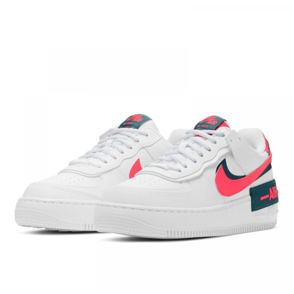Кроссовки Женские Nike Air Force 1 Shadow DB3902-100 (white-solar red)