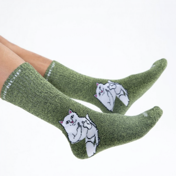 Носки Ripndip Lord Nermal Socks RND7118 (green grey speckle)