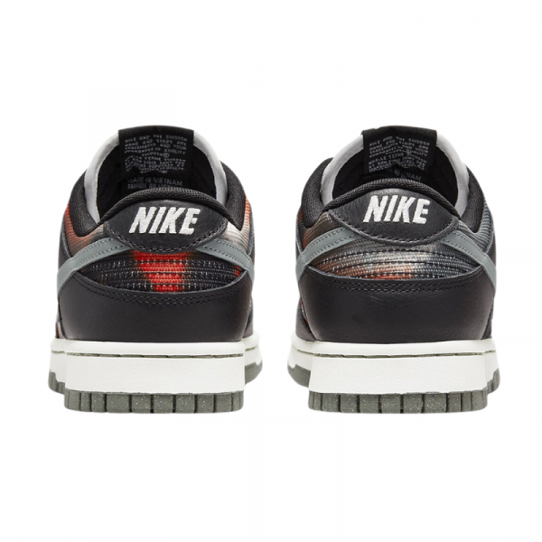 Кроссовки Nike Dunk Low Retro PRM "Graffiti Black Red" DM0108-001 (black-tumbled grey)