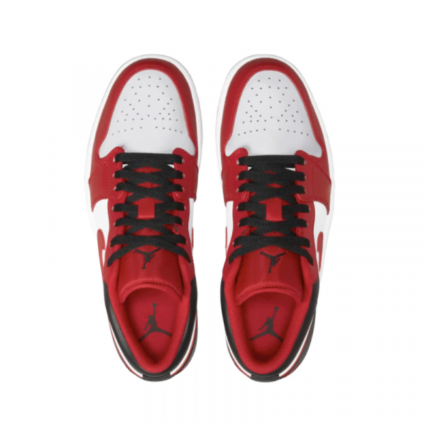 Кроссовки Jordan Air Jordan 1 Low Reverse Black Toe 553558-163 (white-gym red-black)