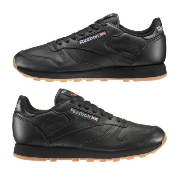 Кроссовки Reebok Classic Leather 49800 (intense black-gum)
