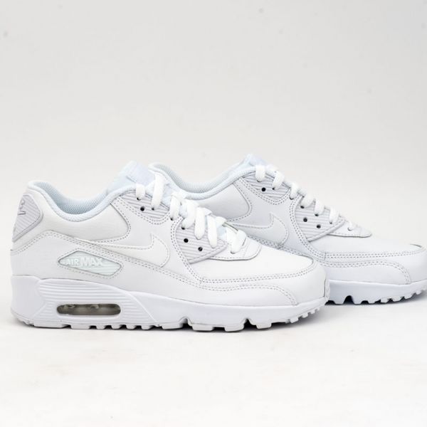 Кроссовки детские Nike Air Max 90 Leather GS 833412-100 (white-white)