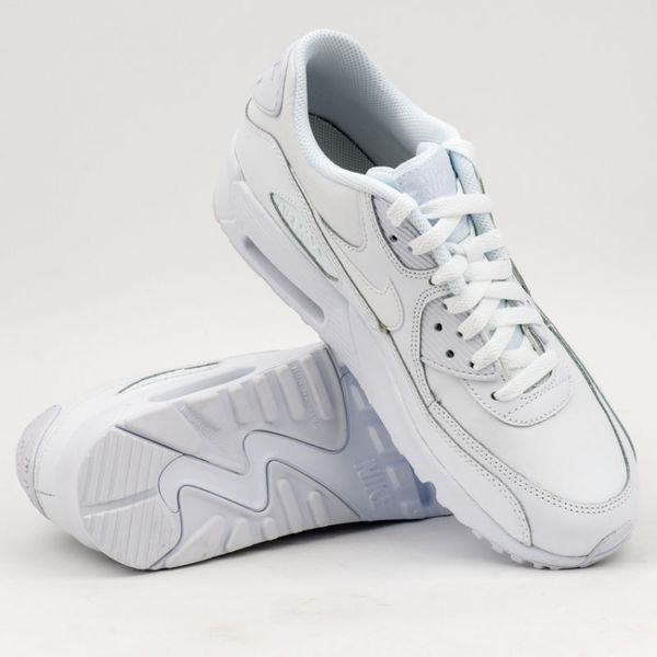 Кроссовки детские Nike Air Max 90 Leather GS 833412-100 (white-white)