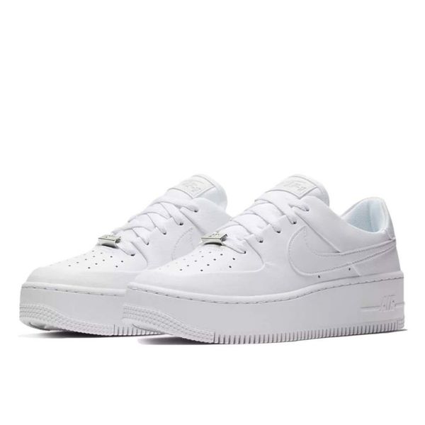 Кроссовки Женские Nike W Air Force 1 Sage Low AR5339-100 (white-white-white)