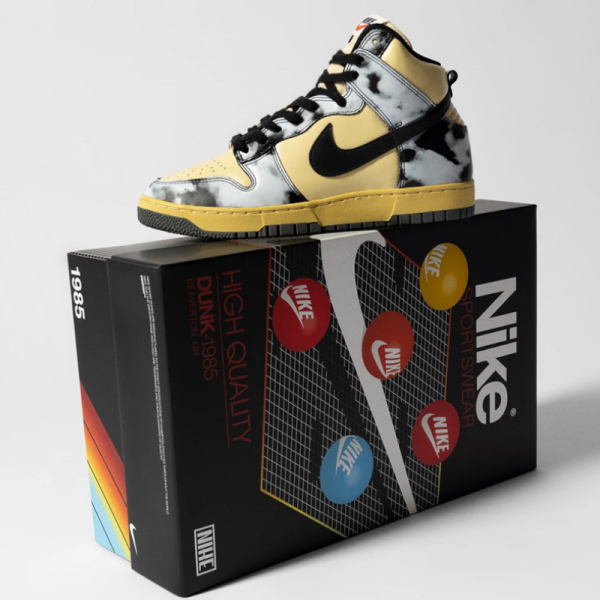 Кроссовки Nike Dunk Hi 1985 Sp DD9404-700 (lemon drop black-saturn gold)