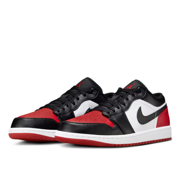 Кроссовки Jordan Air Jordan 1 Low "Bred Toe" 553558-161 (white-black-varsity red)