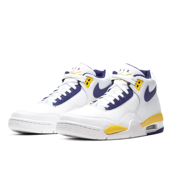 Кроссовки Nike Air Flight Legacy "Lakers" BQ4212-102 (white-purple-yellow)