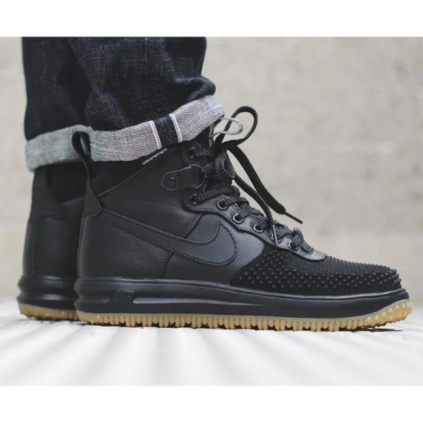 Кроссовки Nike Lunar Force 1 Duckboot 805899-003 (black-black-metallic silver)