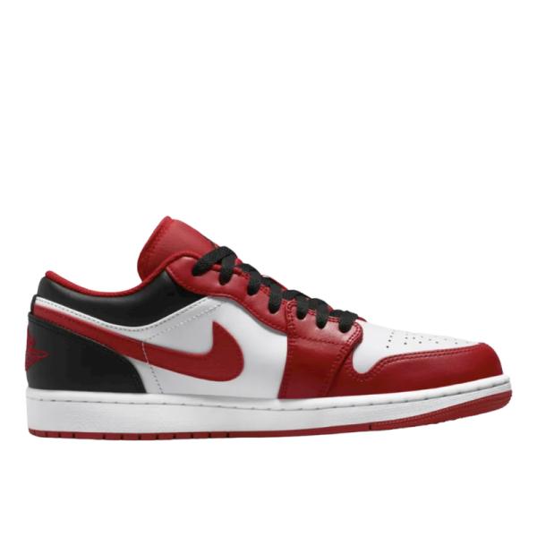 Кроссовки Jordan Air Jordan 1 Low Reverse Black Toe 553558-163 (white-gym red-black)