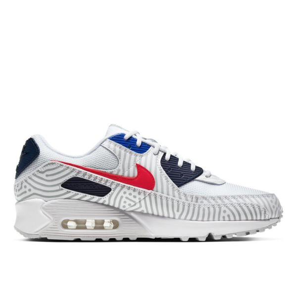 Кроссовки Nike Air Max 90 CW7574-100 (white-university red)